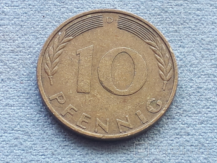 Германия 10 пфеннигов 1969 года D