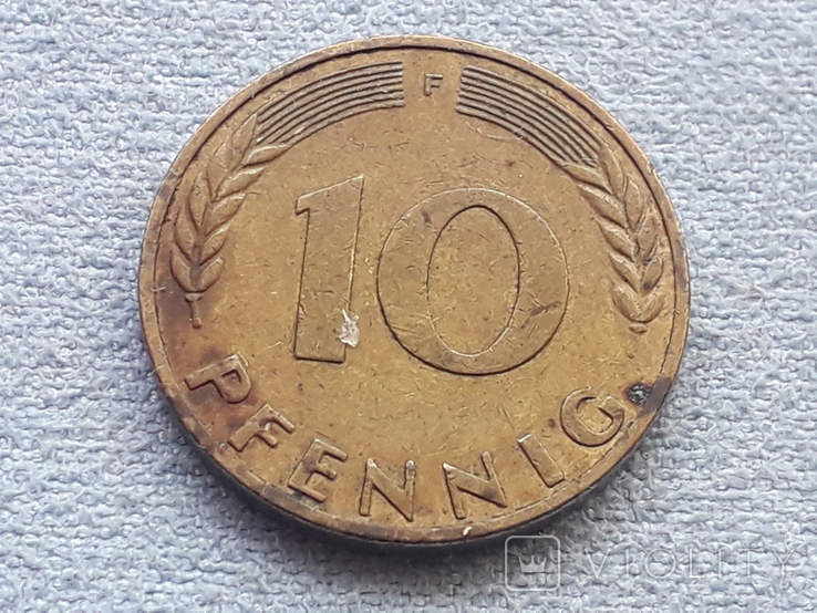 Германия 10 пфеннигов 1971 года F