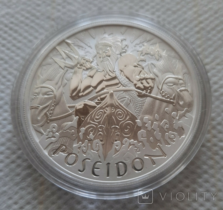 Новинка. Посейдон 1 доллар 2021 Серебро 1oz 9999 "Боги Олимпа", фото №5