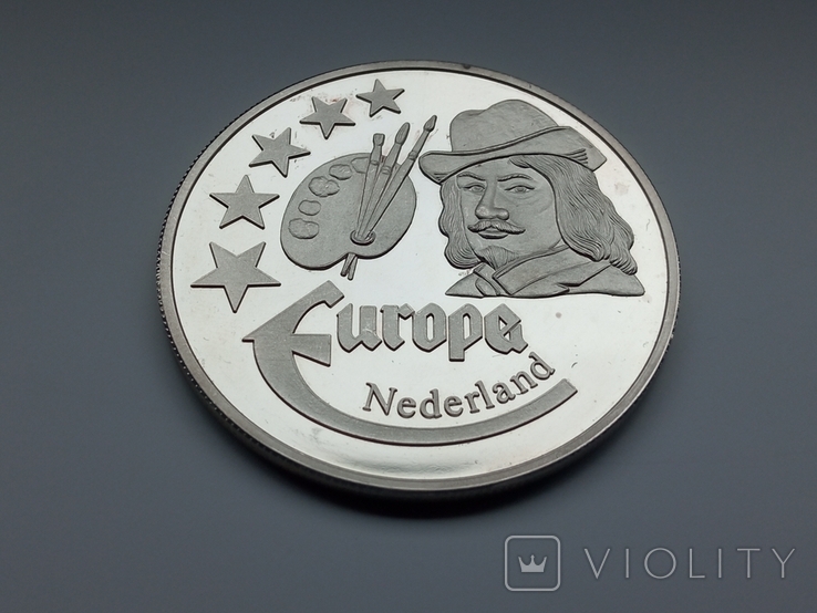 Жетон Європа 1997 в честь Нидерландов серебро 999 (чекан proof), фото №2