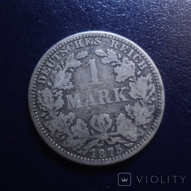1 марка 1875 Германия серебро (Г.16.15), фото №2