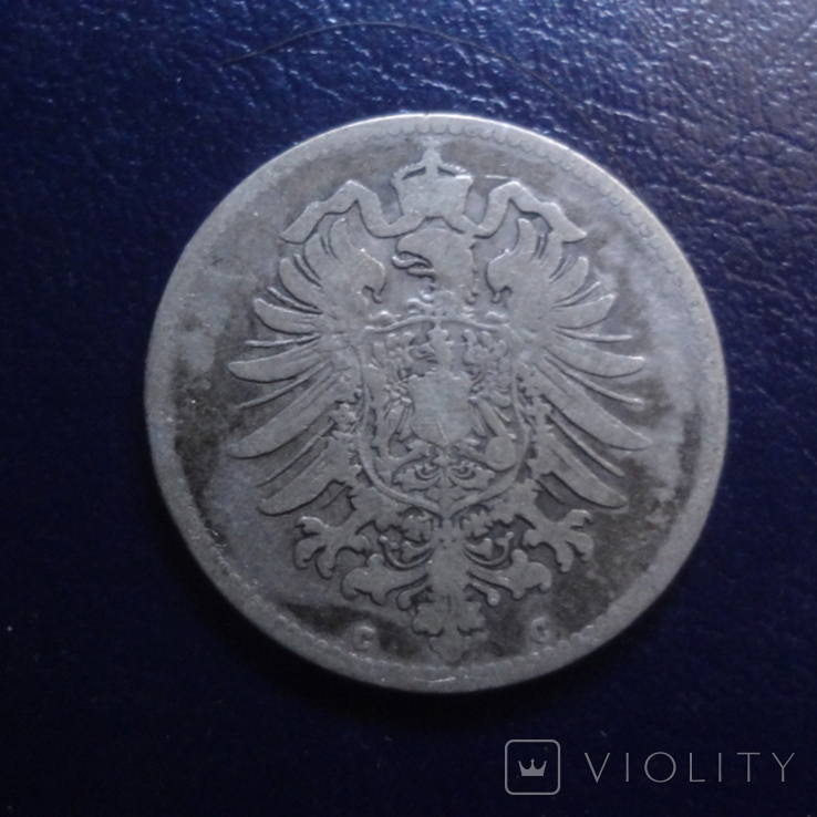 1 марка 1876 С Германия серебро (Г.16.16), фото №3