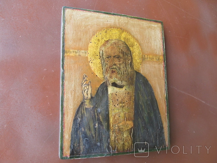 Ікона св.Серафима Соровського,розмір 21х27 см., фото №3