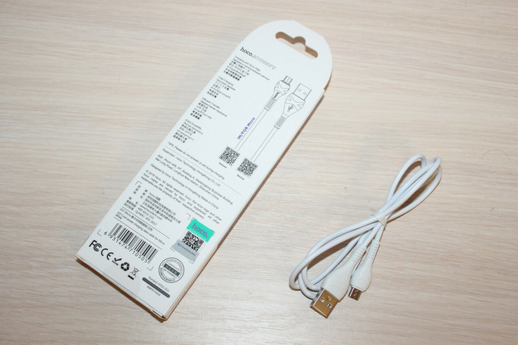 Кабель HOCO X37 micro Usb White для зарядки и передачи данных 1м PVC материал, фото №3