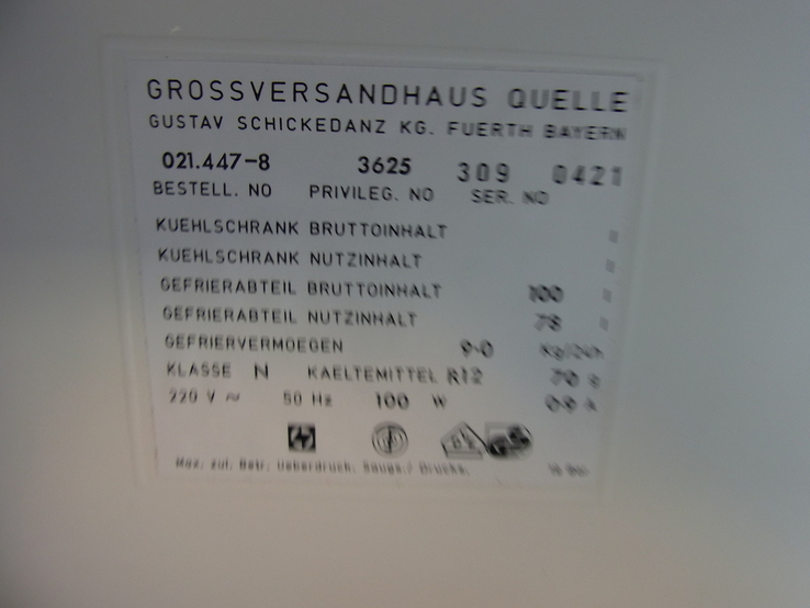 Морозильна камера PRIVILEG - Siemens 85см №-2 з Німеччини, numer zdjęcia 8