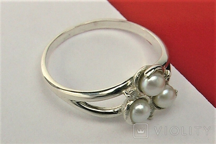 Кольцо перстень серебро 925 проба 17 размер 1.80 грамма, фото №4