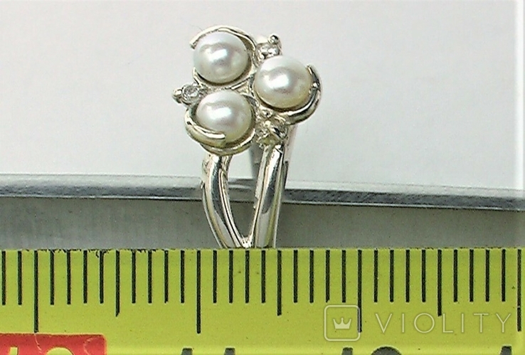 Кольцо перстень серебро 925 проба 17 размер 1.80 грамма, фото №6
