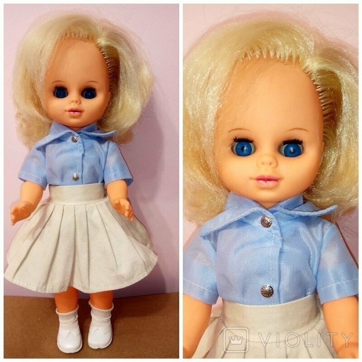 Кукла блондинка 30см длинные волосы ГДР, фото №2