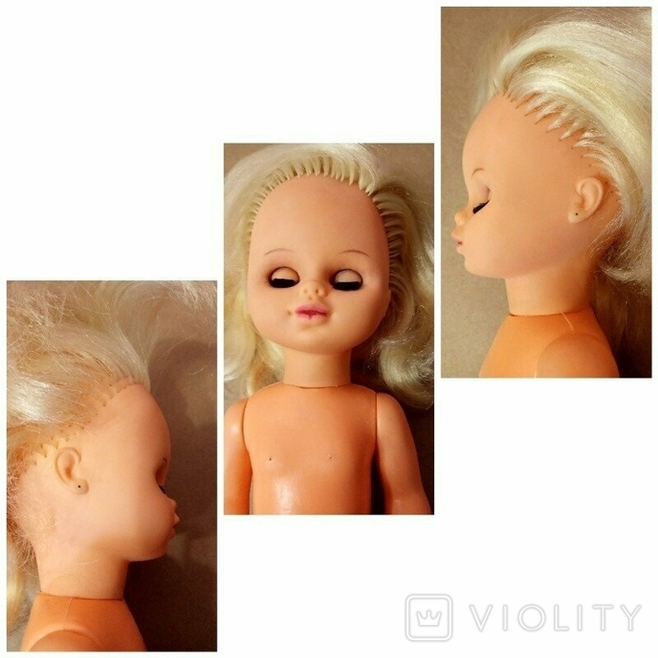 Кукла блондинка 30см длинные волосы ГДР, фото №6