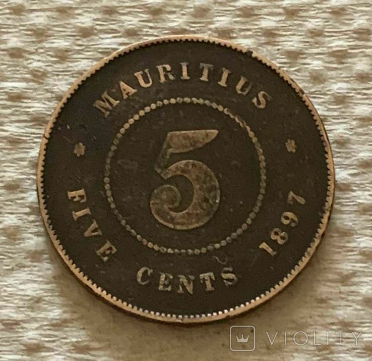 5 центов, 1897 г, Британский Маврикий, фото №3