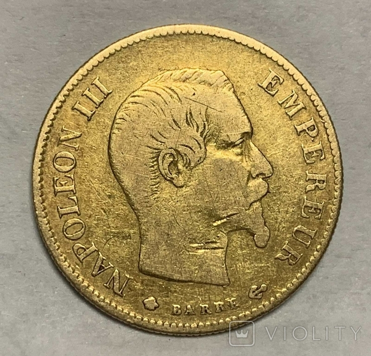 10 франков 1860 г. Франция, фото №2
