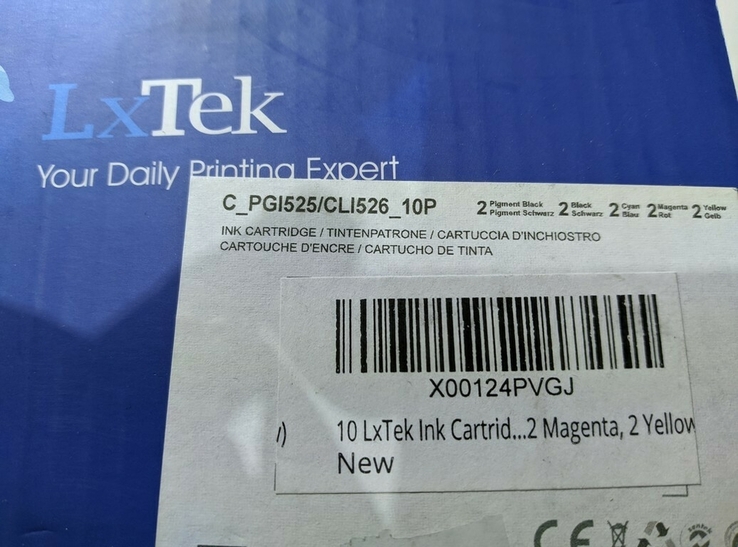 Комплект картриджів 10 LxTek Ink Cartridges Compatible with Canon 525 526 PGI-525 CLI-526, фото №4