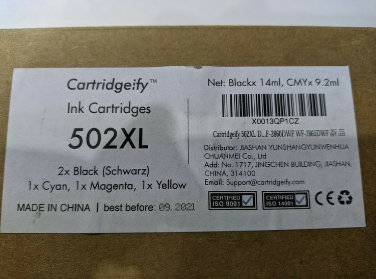 Комплект картриджів Cartridgeify 502XL Compatible with Epson 502 502XL, фото №3