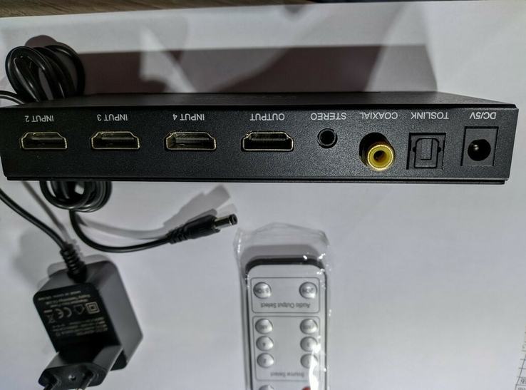 Portta 4x1 HDMI Switcher with Audio+ ARC Support 4K 60Hz, фото №4