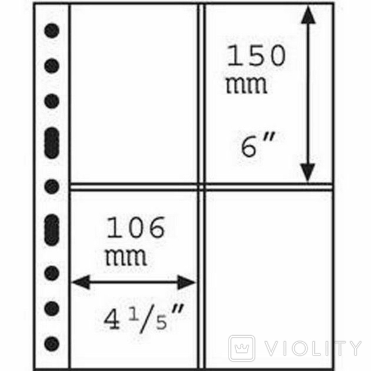 Лист к альбому Leuchtturm, Grande для открыток, 2СT.337553