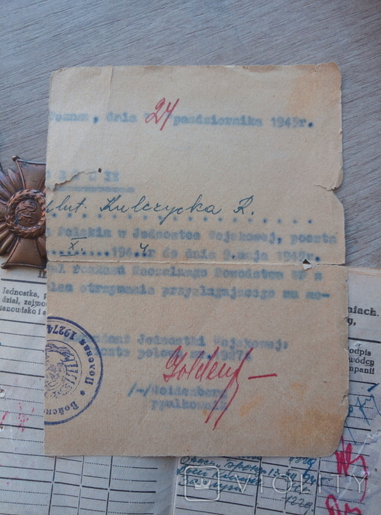 Хрест за заслуги Р. П. Польша 1945, фото №5