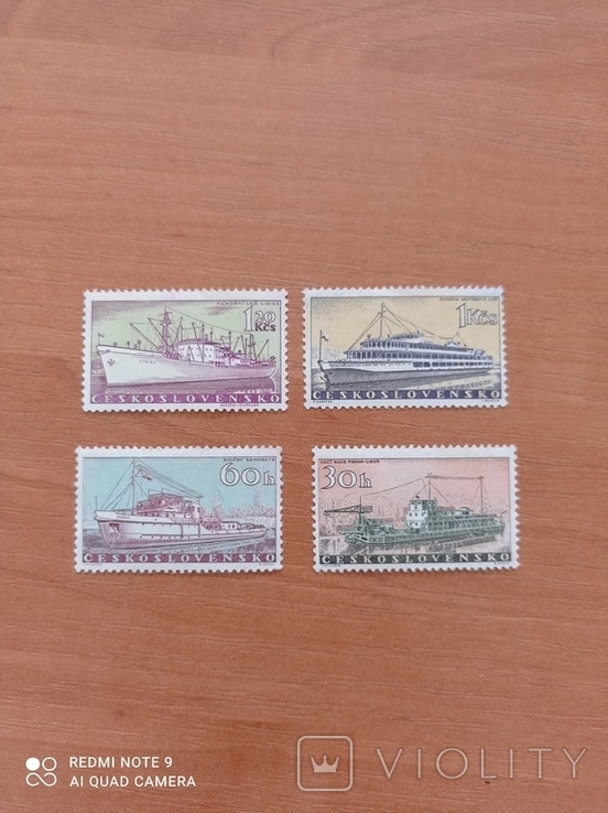 Полная серия с клеем корабли 1960 г.
