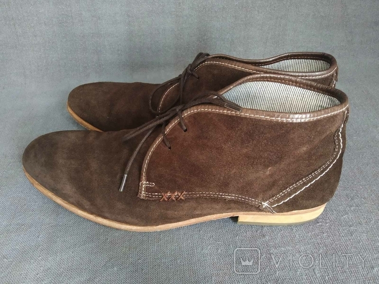 Туфли Sisley сделаны в Португалии Кожаные Замшевые Мужские 44