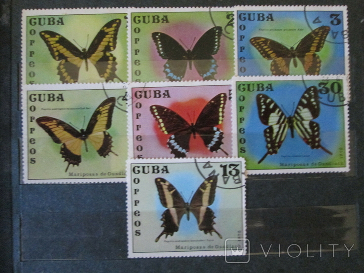 Куба 1972 Бабочки из коллекции Х.Гундлаха гаш серия