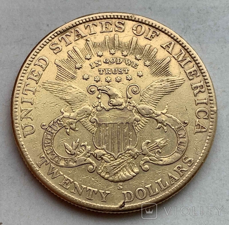 20 долларов 1902 г. США, фото №3