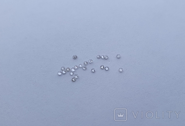 Природные бриллианты 20 штук 1,15 мм, фото №2