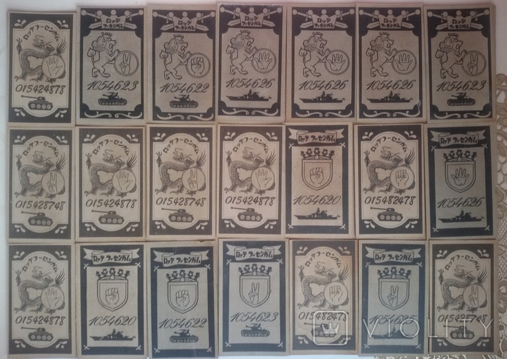 Япония Lotte 21 бонусная карта к сериям жвачек 1960-х годов, фото №3