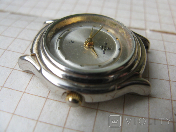 Часы кварц"Romano"18K-gold-на профилактику,восстановление,зап.часть, фото №4