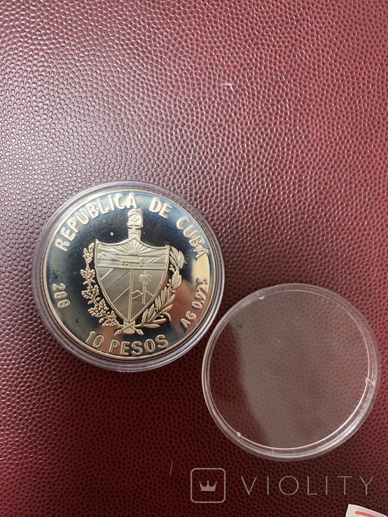 Срібло 10 Pesos Barcelona 1992 Cuba, фото №3