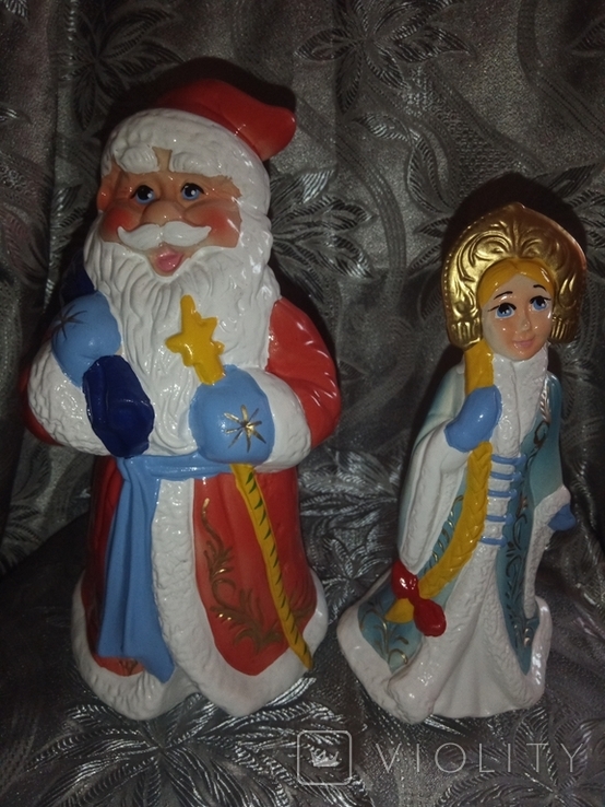 Новогодний сувенир "Дед Мороз и Снегурочка" Украина, фото №2