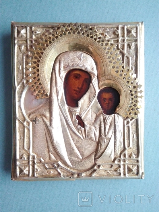 Икона Божией Матери в кованом окладе, фото №2