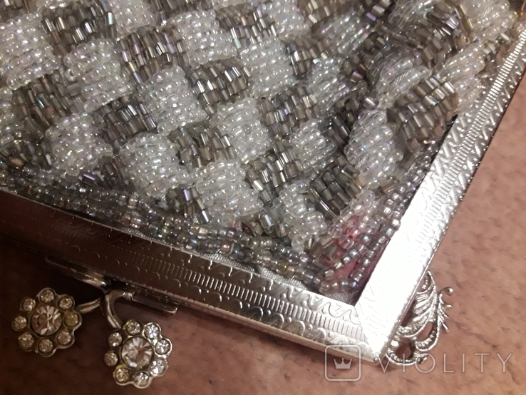 Театральная сумочка с бисером и камнями Unze на реставрацию + бонус, фото №12