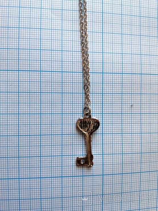 Колье цепочка с кулоном ключик №069-0521, фото №3