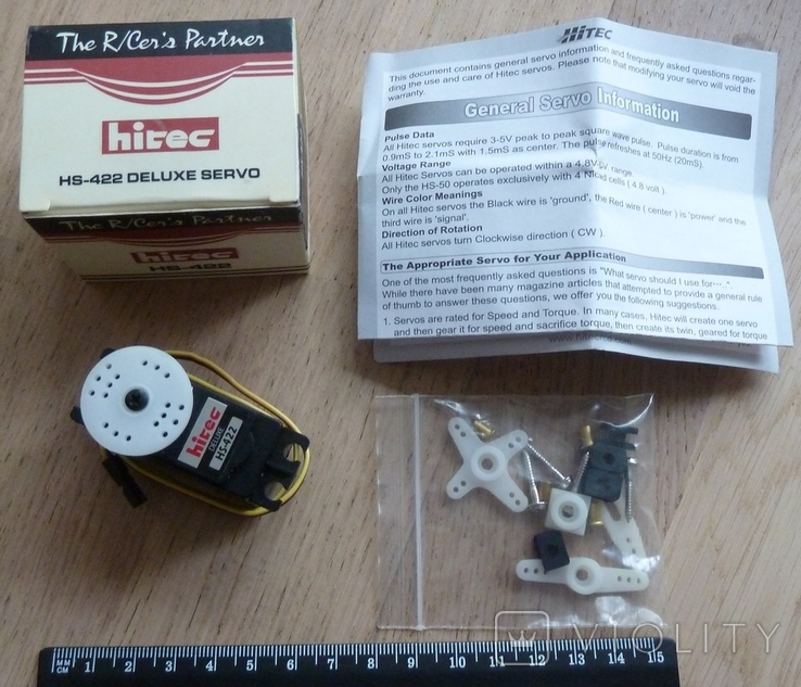 Сервопривод Hitec Deluxe Dual Oilite HS422 - 940901 (новый), фото №2