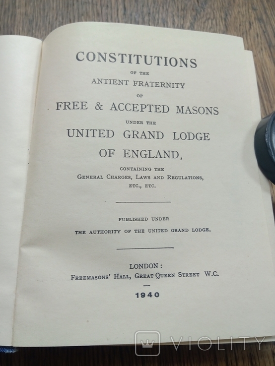 Книга "United Grand Lodge of England"", 1940., фото №3