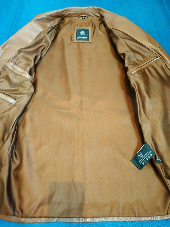 Классический кожаный пиджак JOHN DEVIN Германия р-р 48(состояние нового), photo number 7