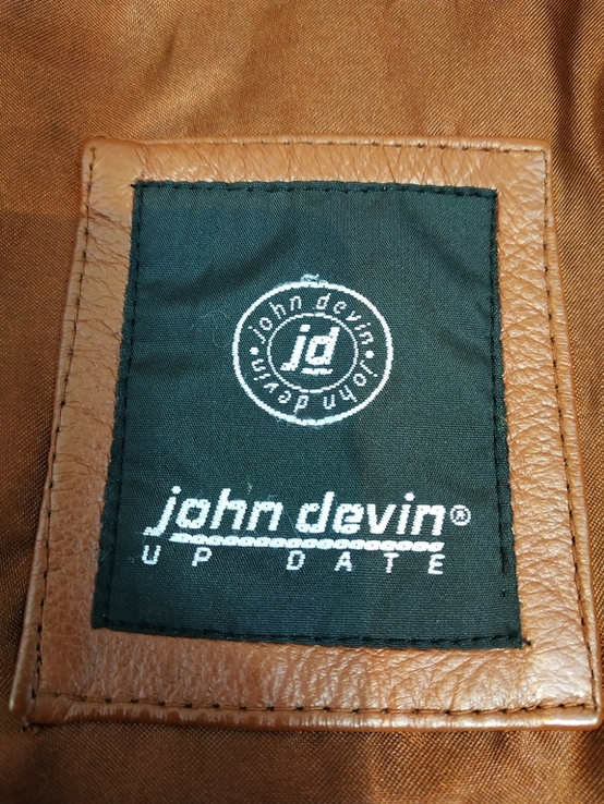 Классический кожаный пиджак JOHN DEVIN Германия р-р 48(состояние нового), photo number 8