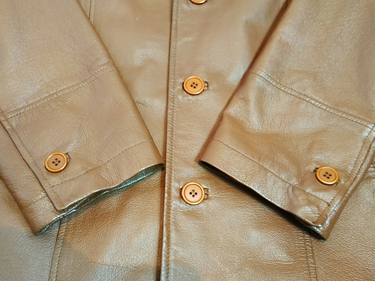 Классический кожаный пиджак JOHN DEVIN Германия р-р 48(состояние нового), photo number 9