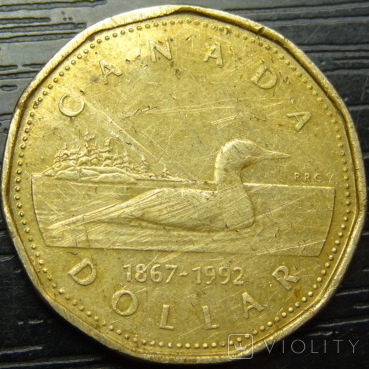1 долар 1992 Канада - 125 років Конфедерації, фото №2
