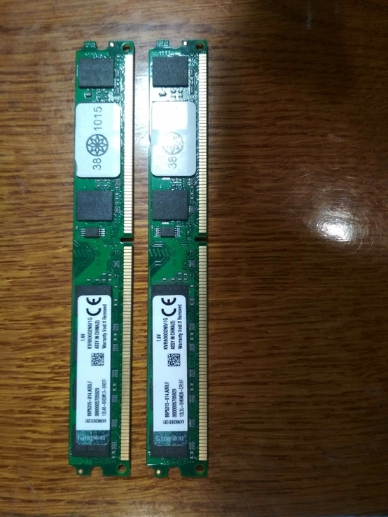 Две планки ОЗУ DDR 2 Kingston 1GB 800 MHz узкопрофильные, фото №2