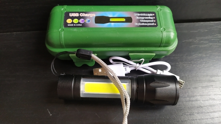 Мощный аккумуляторный фонарик с кейсом, numer zdjęcia 3