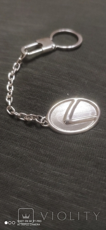 Срібний брелок для авто Lexus, фото №4