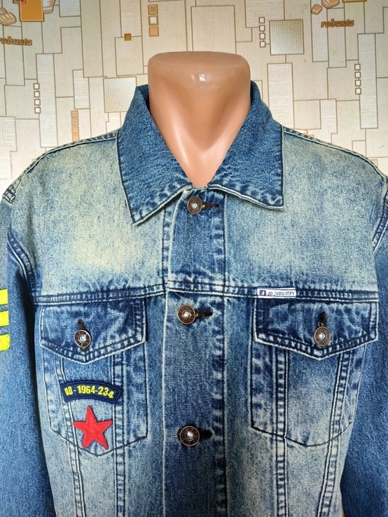 Куртка новая джинсовая AD INDUSTRY джинс коттон р-р М, фото №4