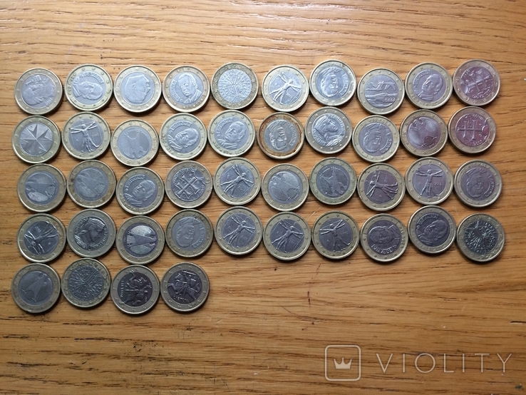 No5 Euro collection 1 euro euro cents 44pcs. - Part 1