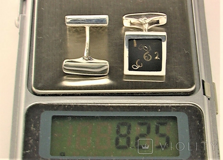 Запонки серебро 925 проба 8,25 грамма, фото №7