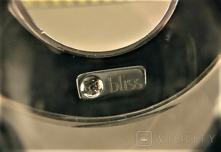 Кольцо перстень бижутерия Bliss оригинал с брилиантом *1894 MI 10,91 грамма размер 16,5, фото №9