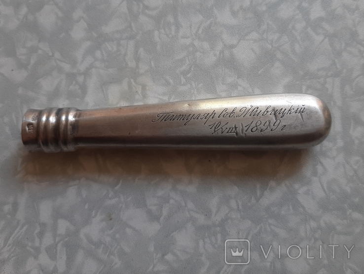 Ручка ножа серебро 84 титулярный советник, фото №2