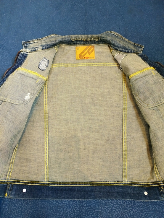 Куртка джинсовая с потертостями FB SISTER стрейч р-р М(состояние!), фото №9