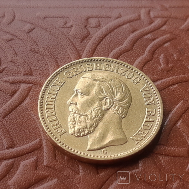 20 марок 1894 Баден. Золото, фото №4