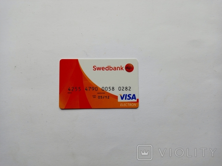 Банковские карта Sweedbank/VISA., фото №2