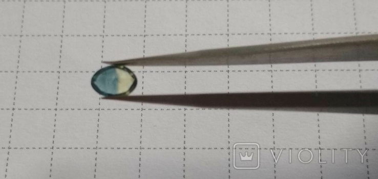 Натуральний синій двоколірний сапфір, 0.29ct, фото №3